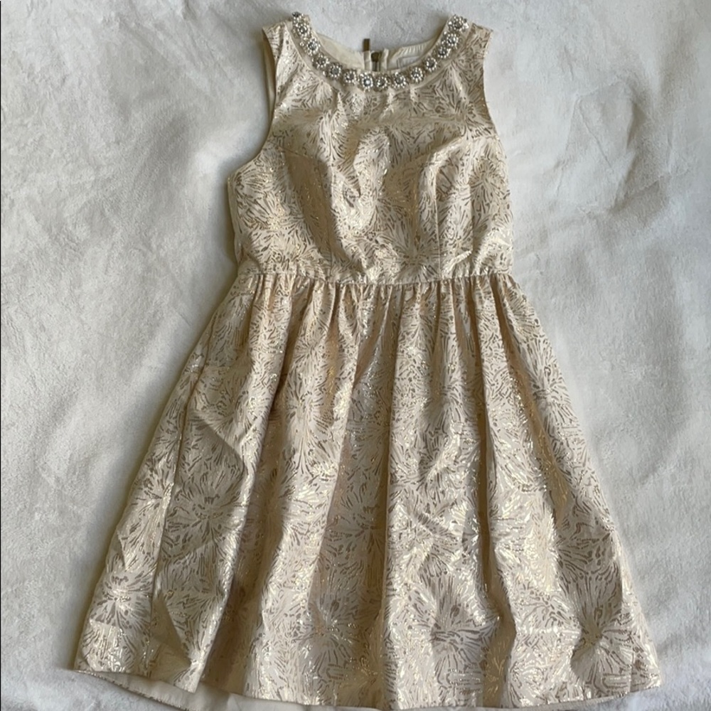 Cooperative Metallic Tapestry Fit & Flare Dress